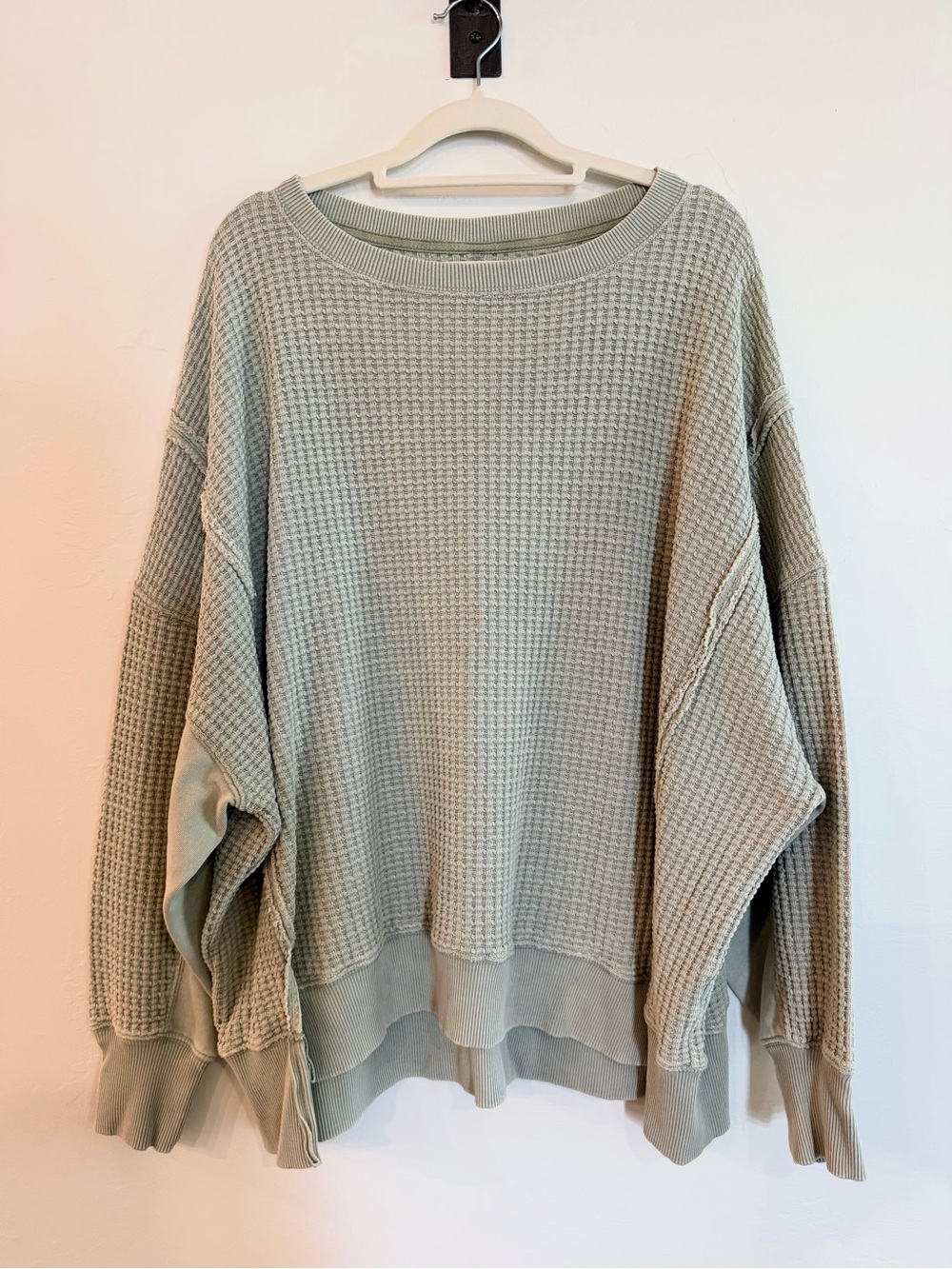 American Eagle Waffle-Knit Pullover